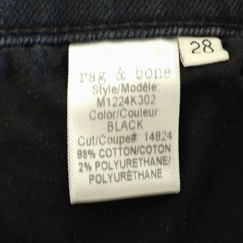 Rag & Bone Denim 8 Standard Issue Jeans Black - Picture 6 of 6